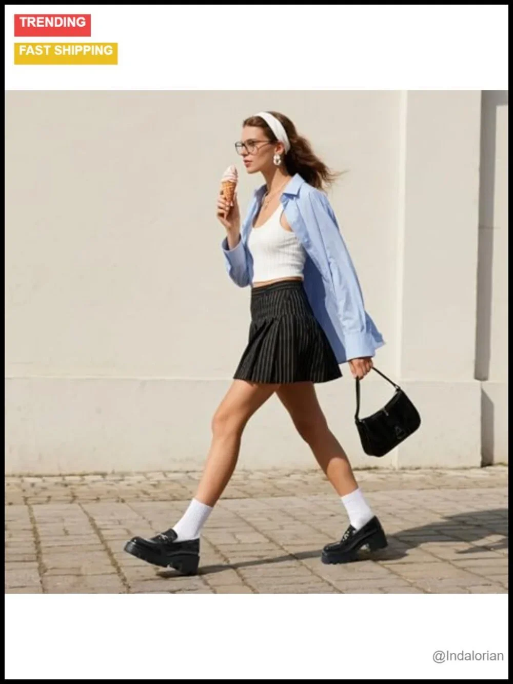 Chunky Platform Loafers for Women, Y2K Slip-On Shoes with Memory Foam Insole,